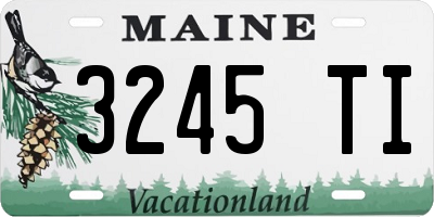 ME license plate 3245TI