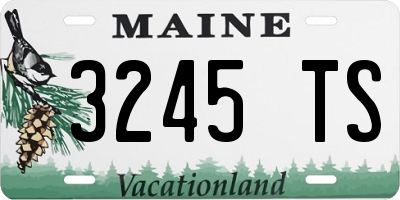 ME license plate 3245TS