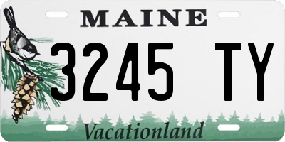 ME license plate 3245TY