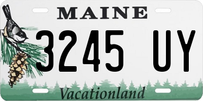 ME license plate 3245UY
