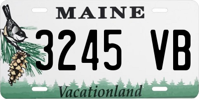 ME license plate 3245VB