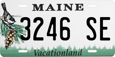 ME license plate 3246SE