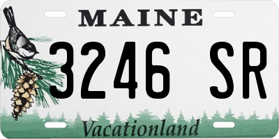 ME license plate 3246SR