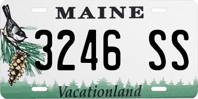 ME license plate 3246SS