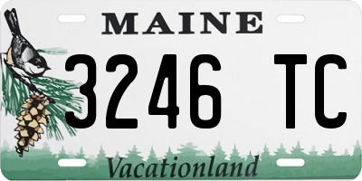 ME license plate 3246TC