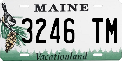 ME license plate 3246TM