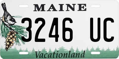 ME license plate 3246UC