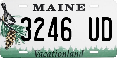 ME license plate 3246UD