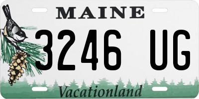 ME license plate 3246UG