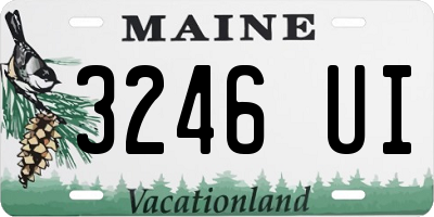 ME license plate 3246UI
