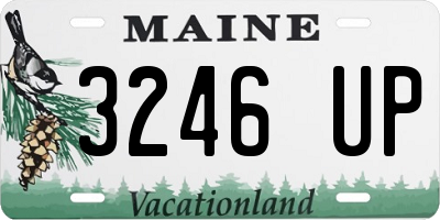 ME license plate 3246UP