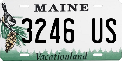 ME license plate 3246US