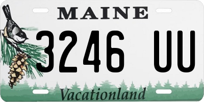 ME license plate 3246UU