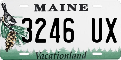 ME license plate 3246UX