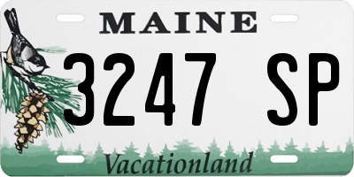 ME license plate 3247SP