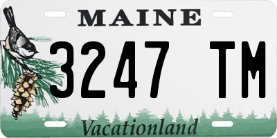 ME license plate 3247TM