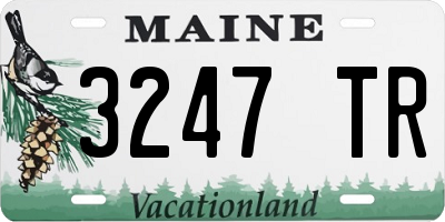 ME license plate 3247TR