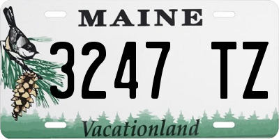 ME license plate 3247TZ