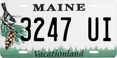 ME license plate 3247UI
