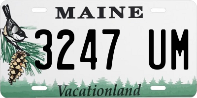 ME license plate 3247UM