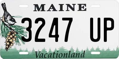 ME license plate 3247UP