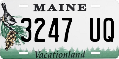 ME license plate 3247UQ