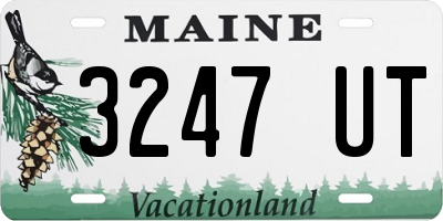 ME license plate 3247UT