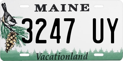 ME license plate 3247UY