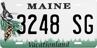 ME license plate 3248SG