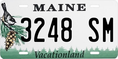 ME license plate 3248SM