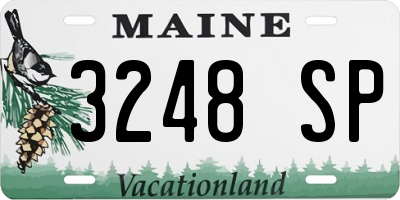 ME license plate 3248SP