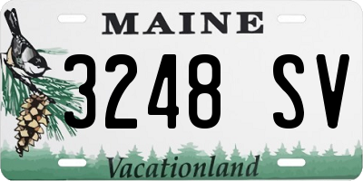ME license plate 3248SV