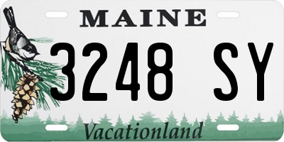 ME license plate 3248SY