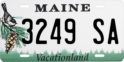 ME license plate 3249SA