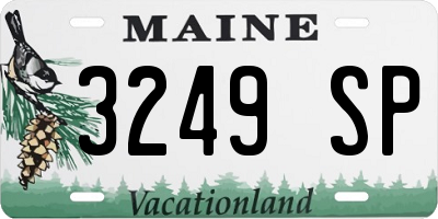 ME license plate 3249SP