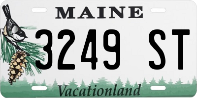 ME license plate 3249ST
