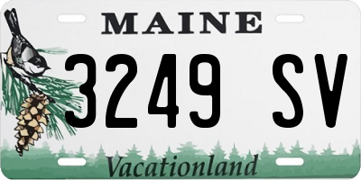 ME license plate 3249SV