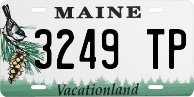 ME license plate 3249TP