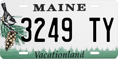 ME license plate 3249TY