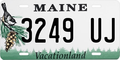 ME license plate 3249UJ