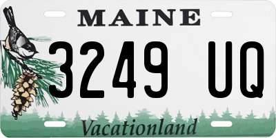 ME license plate 3249UQ