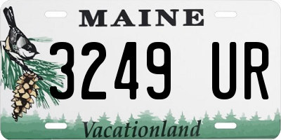 ME license plate 3249UR