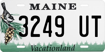 ME license plate 3249UT