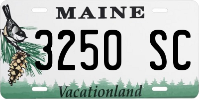 ME license plate 3250SC