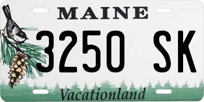 ME license plate 3250SK