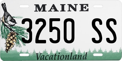ME license plate 3250SS