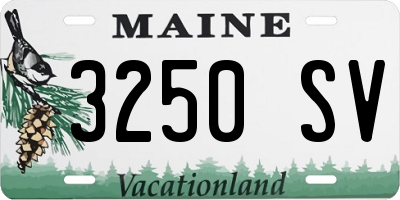 ME license plate 3250SV