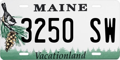 ME license plate 3250SW