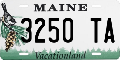 ME license plate 3250TA