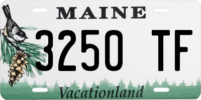 ME license plate 3250TF